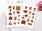 Preview: Mädchen Herbst Sticker Set